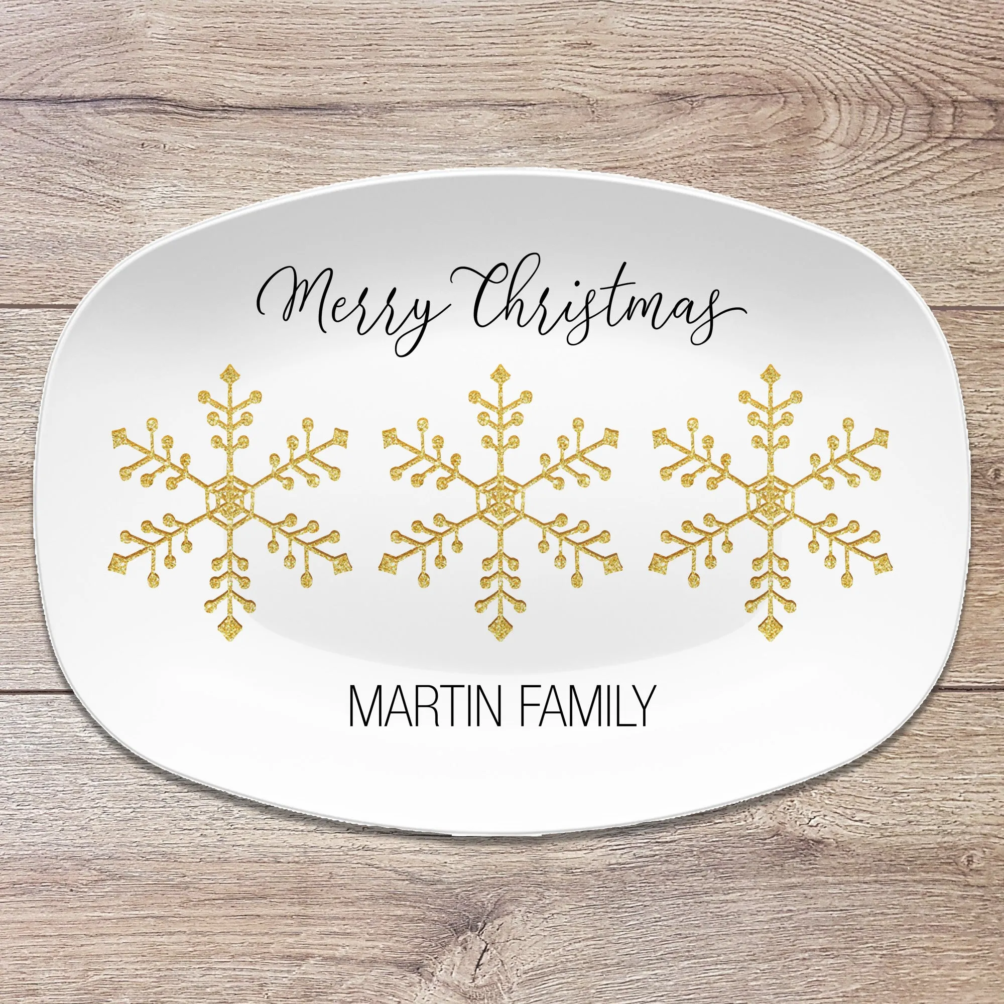 Snowflake Personalized Holiday Platter
