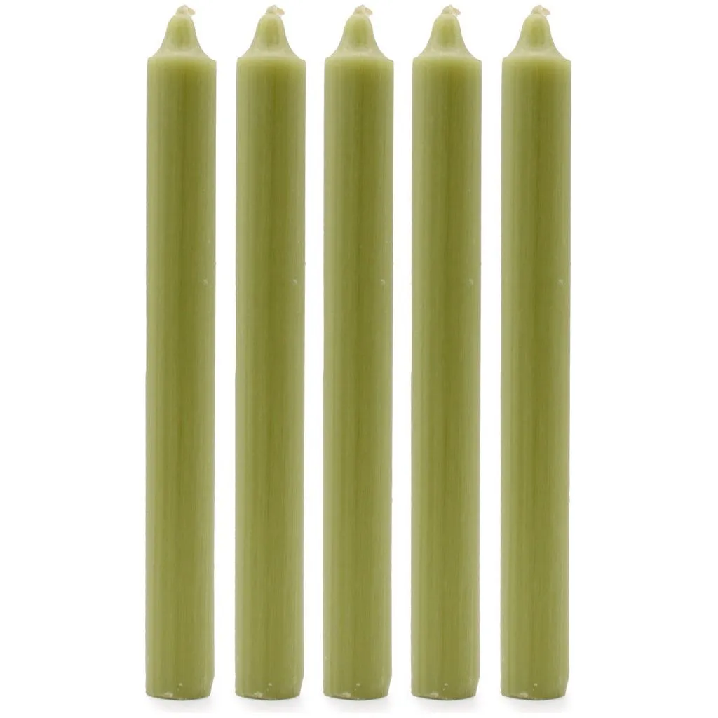 Solid Colour Dinner Candles - Pack of 5 - Made in the UK - 16 Colours
