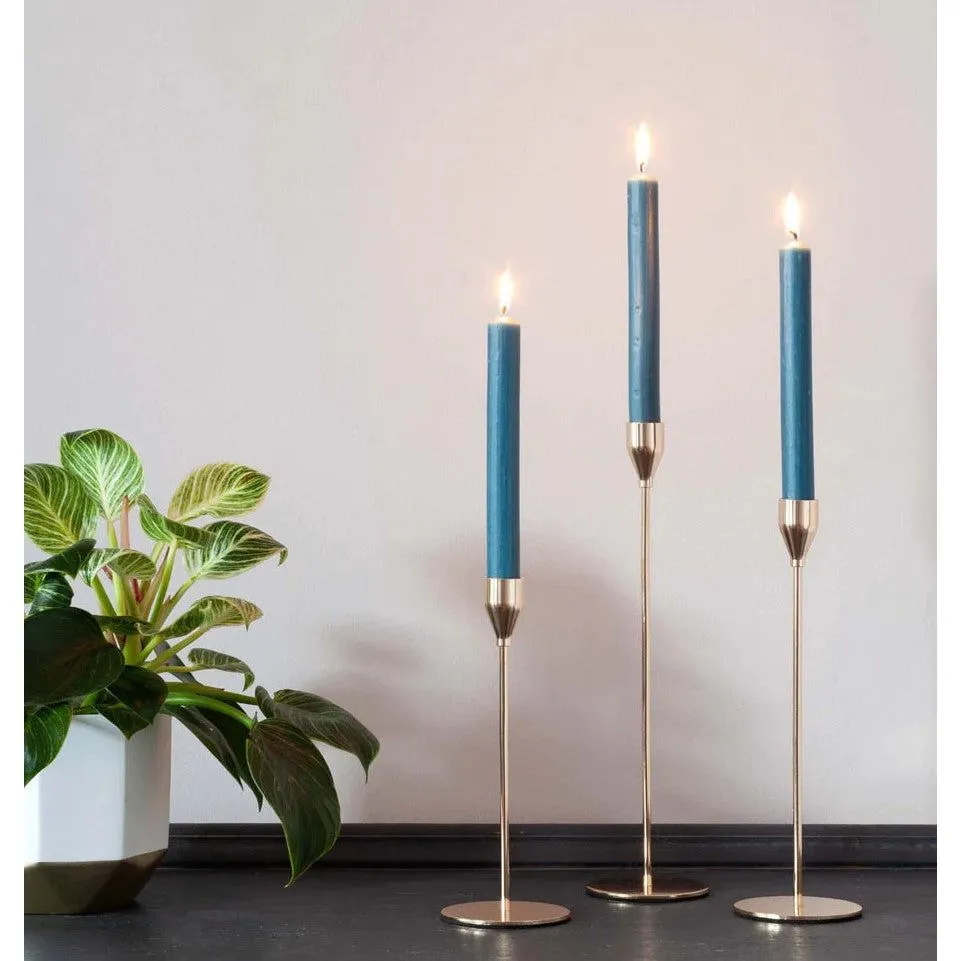 Solid Colour Dinner Candles - Pack of 5 - Made in the UK - 16 Colours