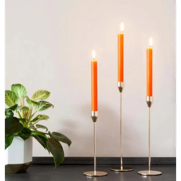Solid Colour Dinner Candles - Pack of 5 - Made in the UK - 16 Colours