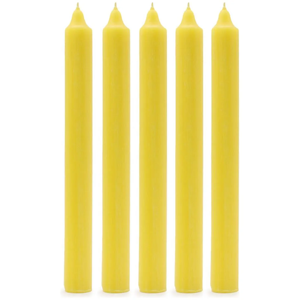 Solid Colour Dinner Candles - Pack of 5 - Made in the UK - 16 Colours