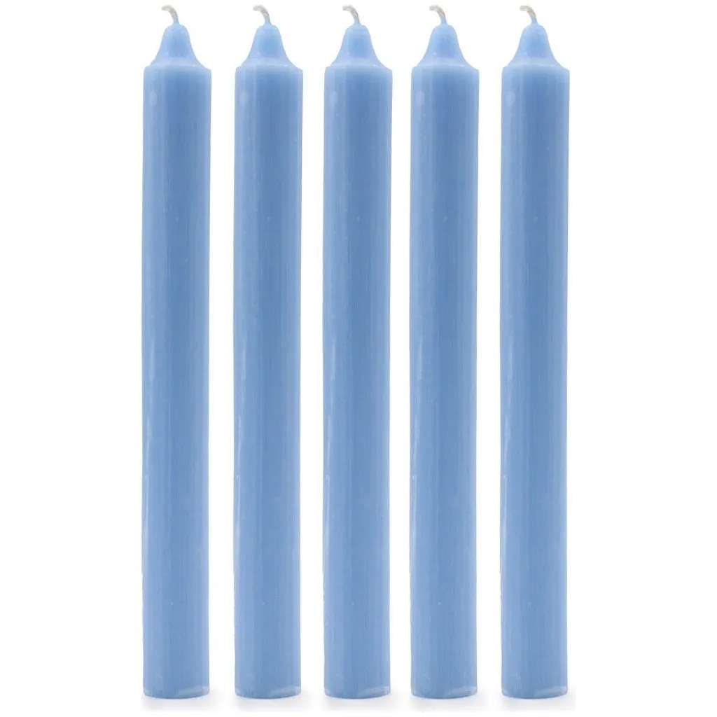 Solid Colour Dinner Candles - Pack of 5 - Made in the UK - 16 Colours