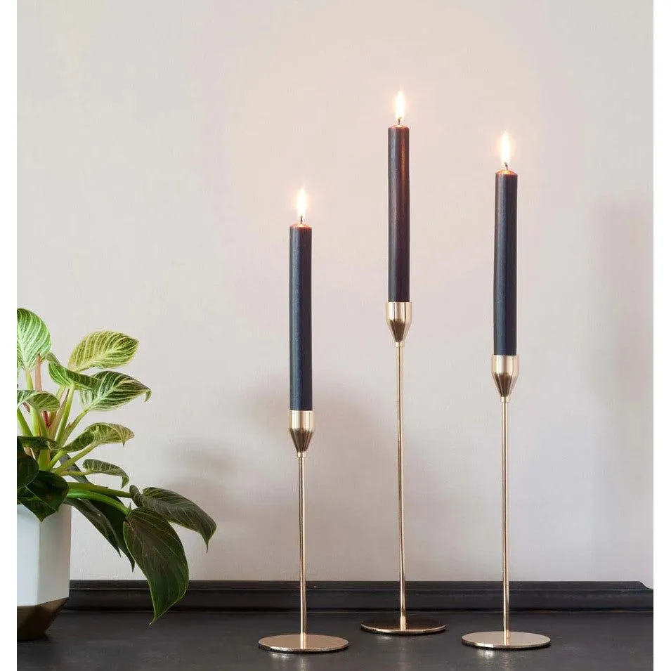 Solid Colour Dinner Candles - Pack of 5 - Made in the UK - 16 Colours
