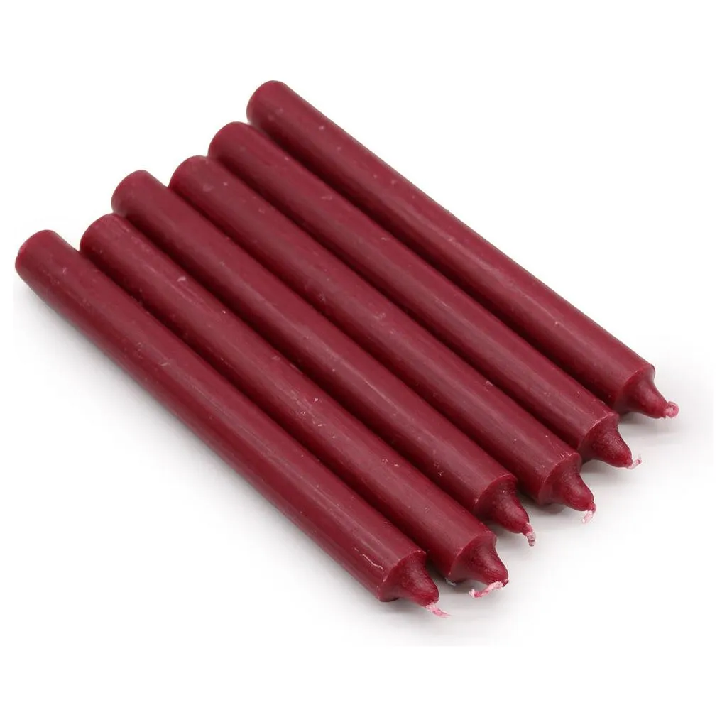 Solid Colour Dinner Candles - Pack of 5 - Made in the UK - 16 Colours