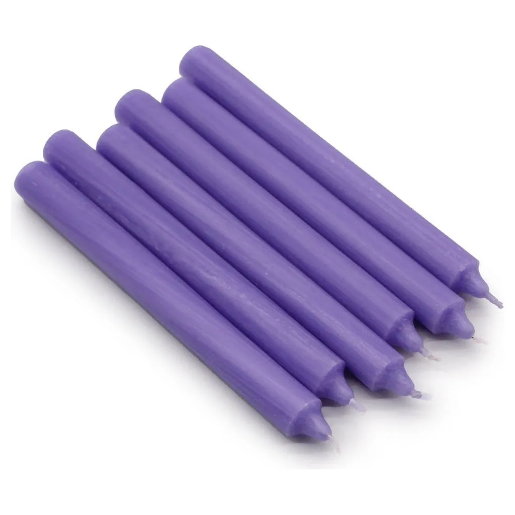 Solid Colour Dinner Candles - Pack of 5 - Made in the UK - 16 Colours