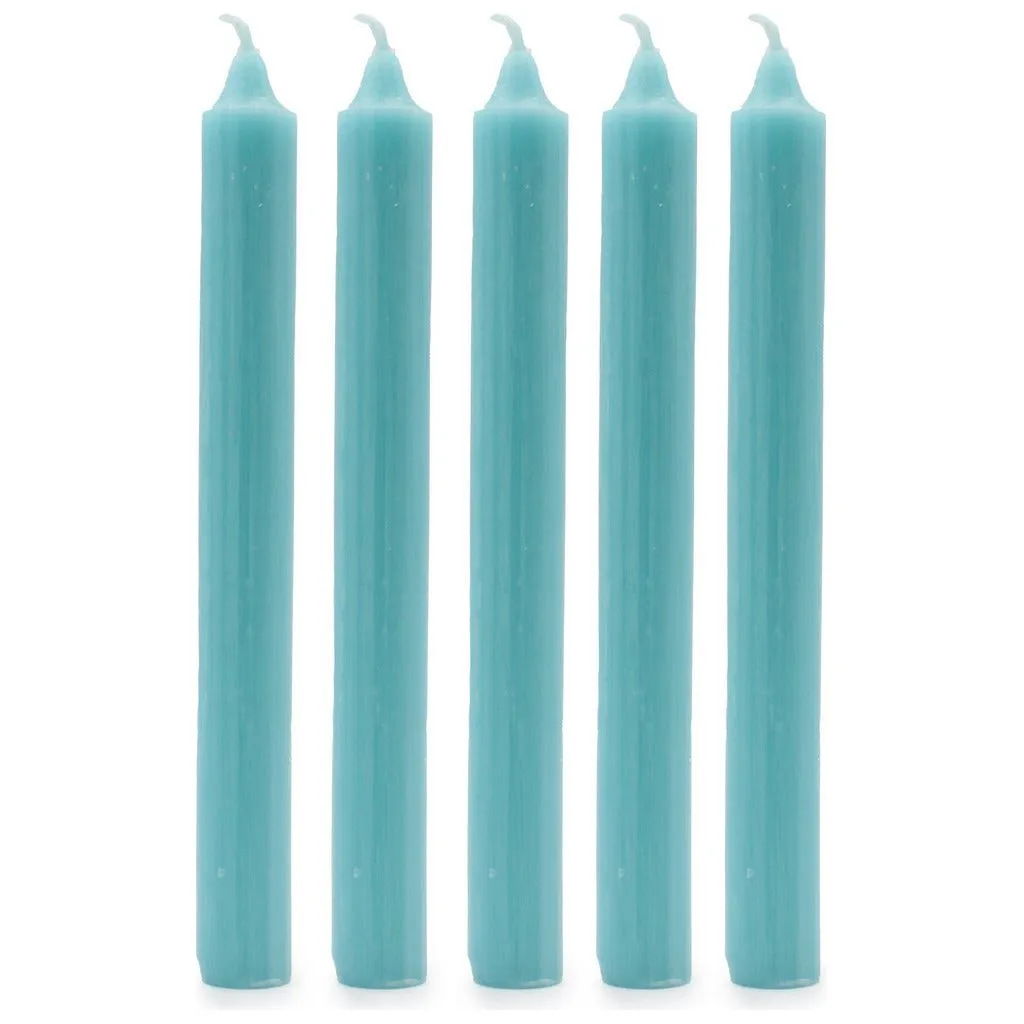 Solid Colour Dinner Candles - Pack of 5 - Made in the UK - 16 Colours