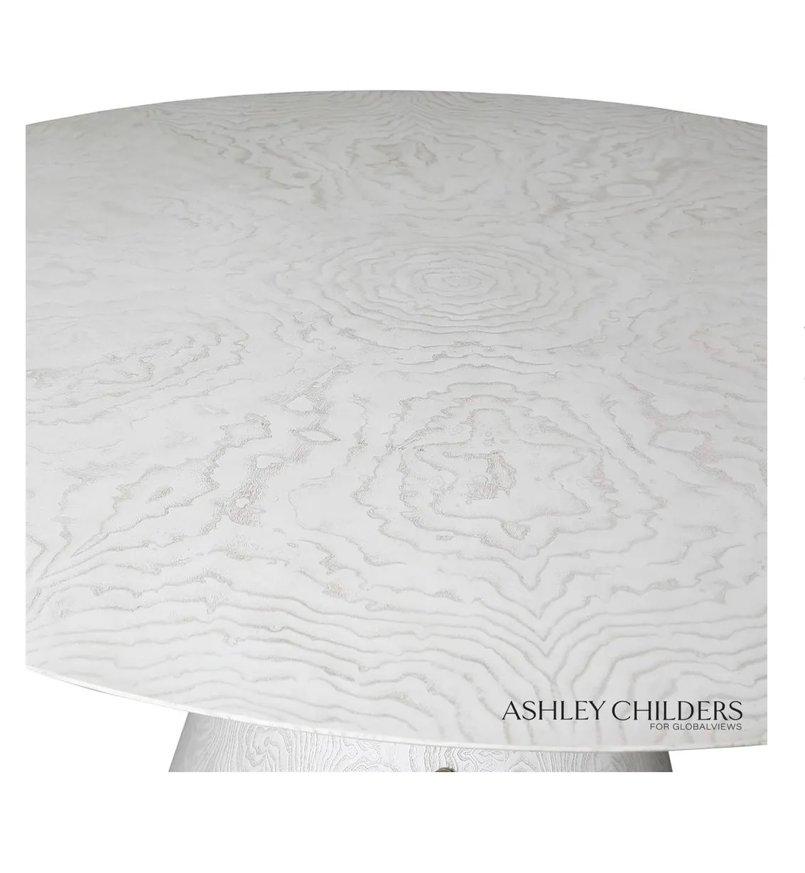 Spheres Dining Table-White Burl-60 Dia