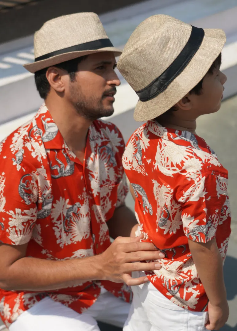 Summer Shirt | Funky Monkey Red