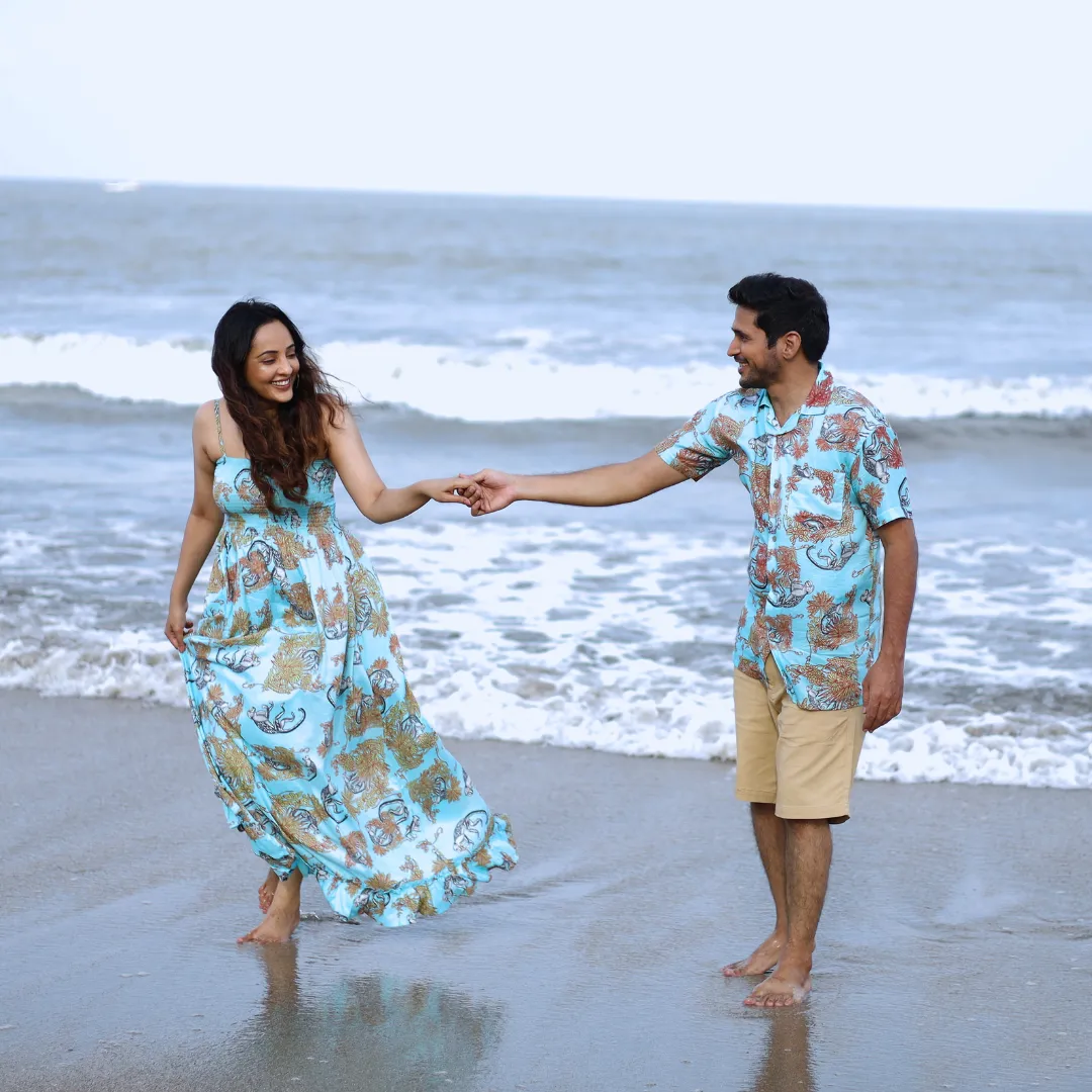Summer Smocked Dress | Funky Monkey Blue