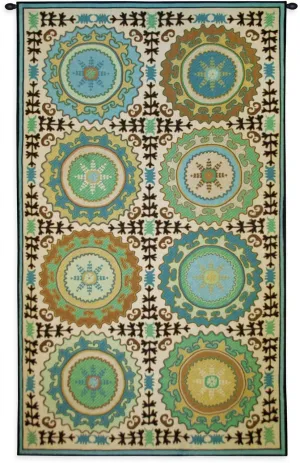 Suzani Rossettes Wall Tapestry by Sarah Simpson©