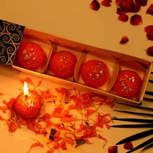 Sweetness of Laddoo Soy Wax Candles (Pack of 4)