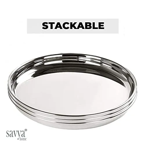 The Better Home Food Containers (Pack of 2) | Food Jars & Containers|Food Storage For Kitchen & SAVYA HOME 4 pcs big Plate Set |Pack and Store Combo (2 Containers   Plate Set)