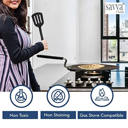 The Better Home Food Containers (Pack of 3) | Food Jars & Containers|Food Storage For Kitchen & SAVYA HOME 3mm HA Roti Tawa-25cm |Pack and Store Combo (3 Containers   Tawa)