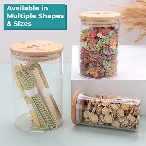 The Better Home Tall Jars 1000ml (Pack of 6) | Food Jars & Containers|Food Storage For Kitchen & SAVYA HOME 2.5mm Triply FryPan|1.2 ltr 0.4mm Thick|Pack and Store Combo (1000ml Jars   Triply Frypan)
