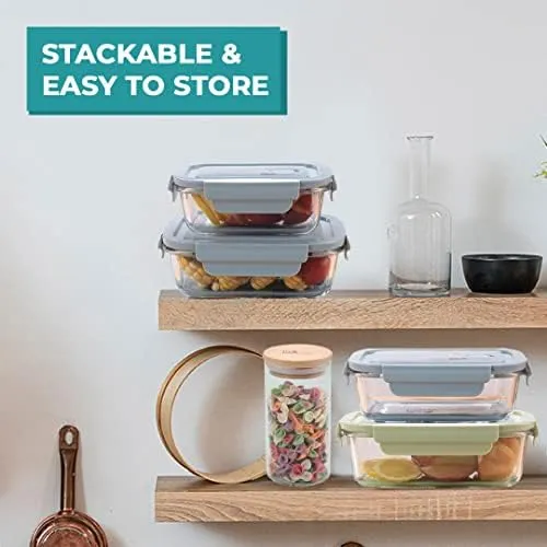 The Better Home Tall Jars 1000ml (Pack of 6) |Jars & Containers|Food Storage For Kitchen & SAVYA HOME 2.5mm Triply Tope with SS Lid 0.4mm Thick|Pack & Store Combo (2 Containers   Tope with Lid)