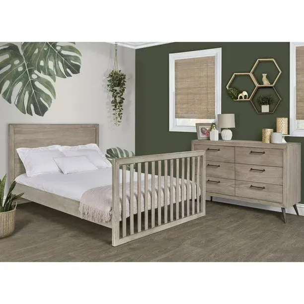 The Feather Grey 4-in-1 Convertible Crib