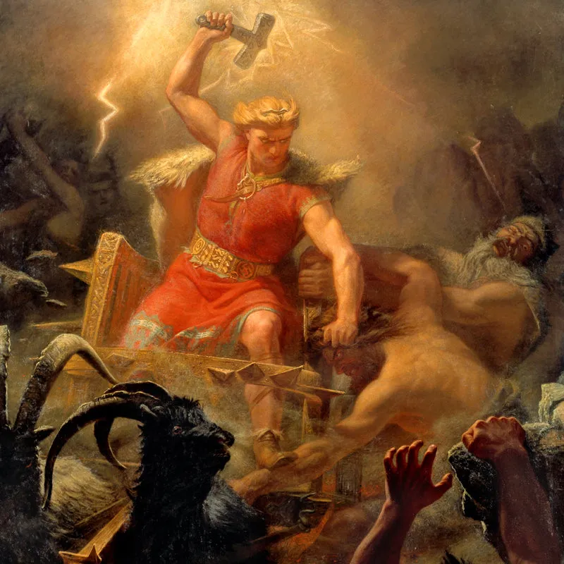 Thor's Fight with the Giants - Wall Tapestry