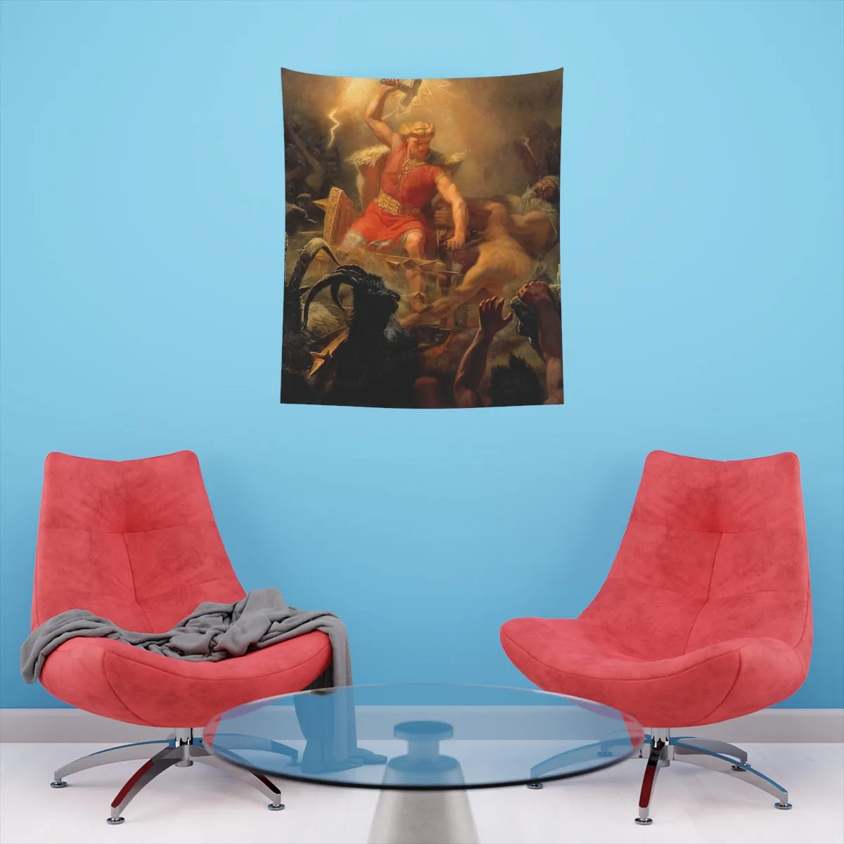 Thor's Fight with the Giants - Wall Tapestry