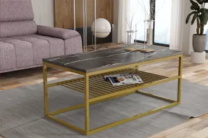 TOMI Black Marble Coffee Table