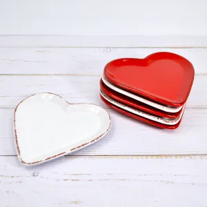Tuscan Ceramic Heart Plates, Made in Italy