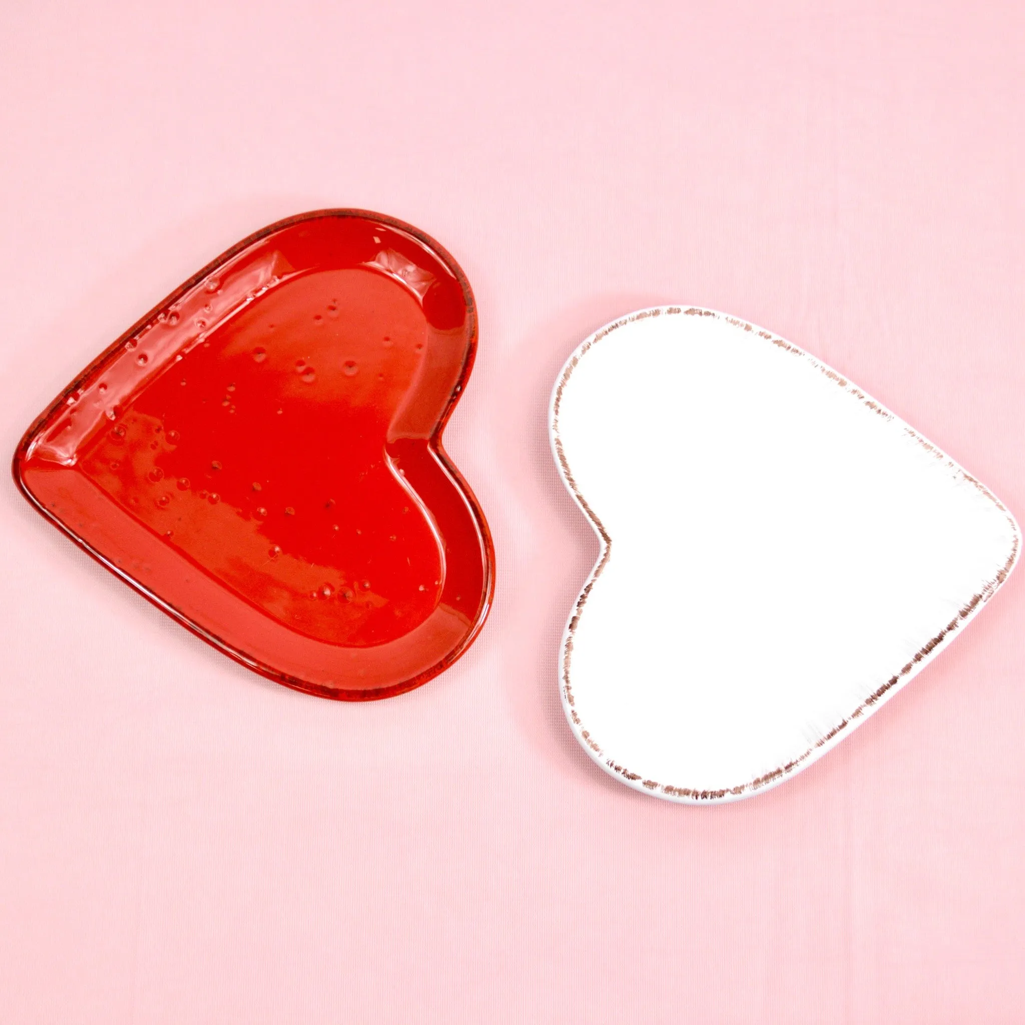 Tuscan Ceramic Heart Plates, Made in Italy