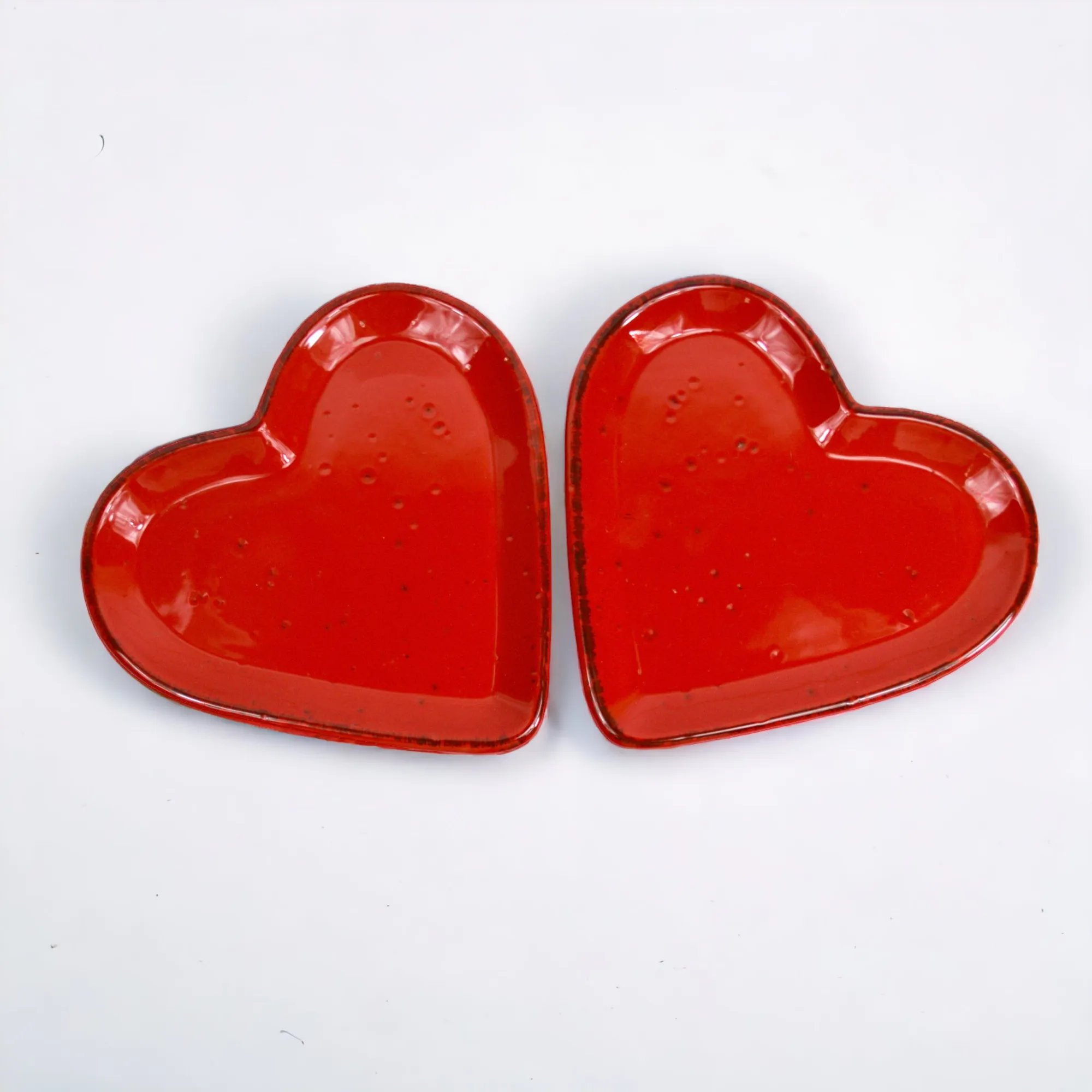 Tuscan Ceramic Heart Plates, Made in Italy