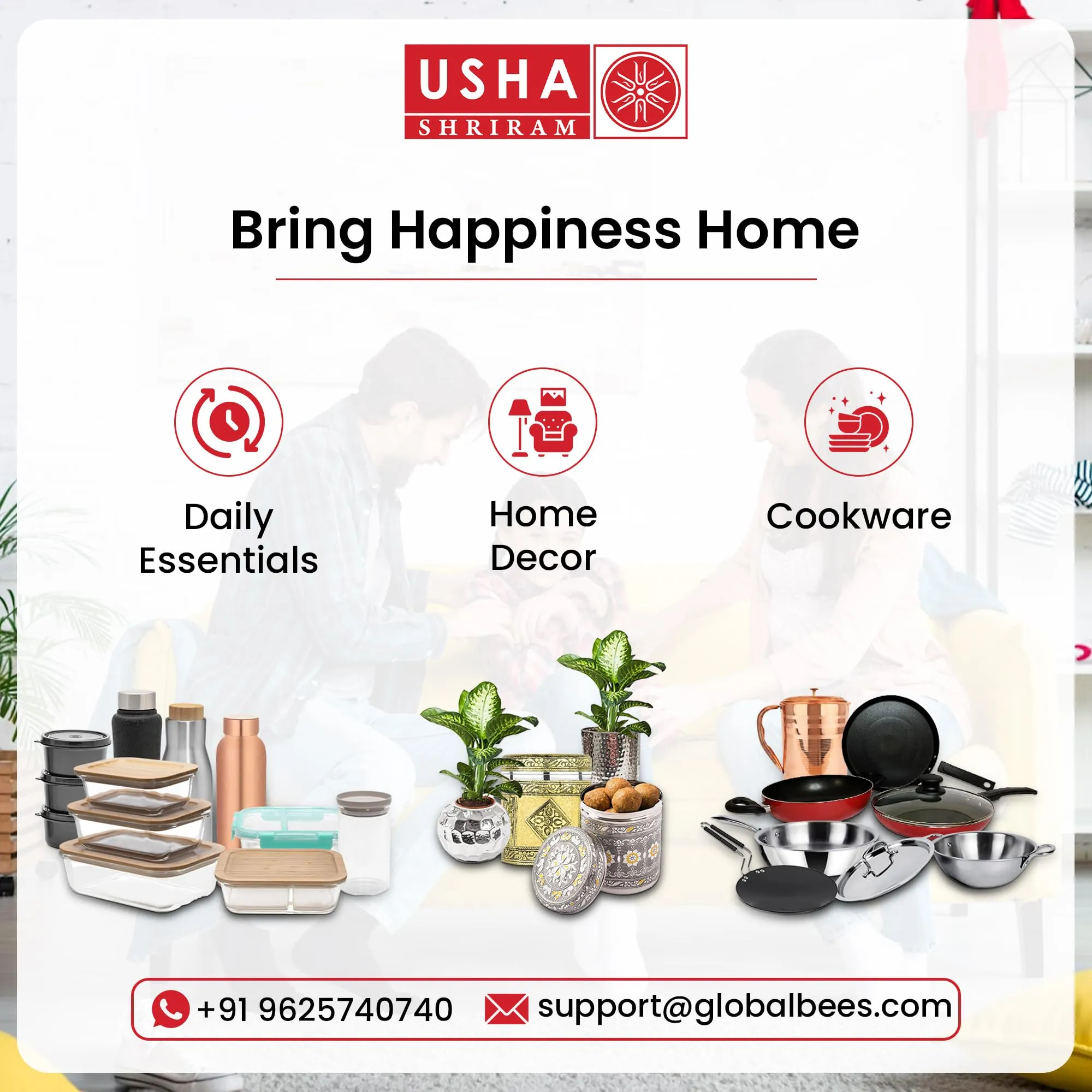 USHA SHRIRAM Ceramic Jars (500 ml) Container For Kitchen Storage Box | Spice Jars For Kitchen | Kitchen Jars & Containers Set With Lid | Air Tight Jars & Containers For Storage | Grey