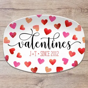 Valentine Hearts Design | Personalized Platter