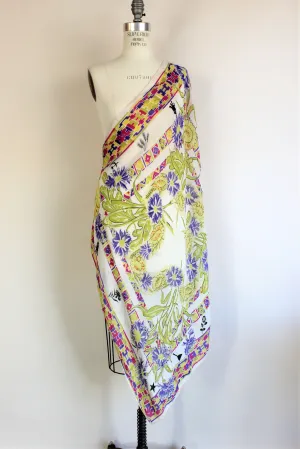 Vintage 1940s Novelty Print Collectible Scarf