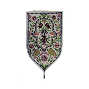 Wall Hanging - Special Shape - Large Hamsa white