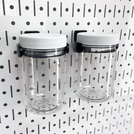 WALLWERX PEGBOARD PLASTIC JAR STORAGE SMALL PARTS ORGANIZER CONTAINER SET