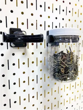 WALLWERX PEGBOARD PLASTIC JAR STORAGE SMALL PARTS ORGANIZER CONTAINER SET
