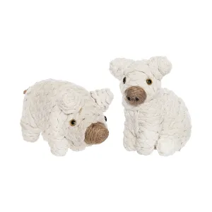 Woven Spring Pigs Figurine, Asst. of 2